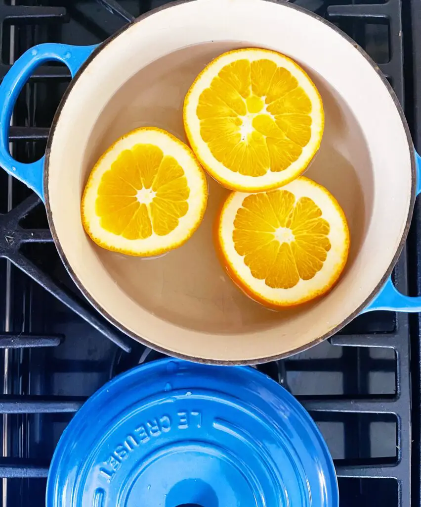 orange stove simmer
