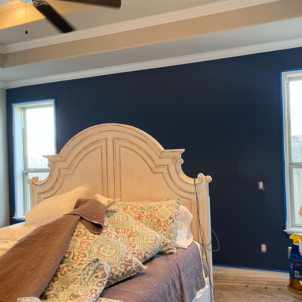 Blue accent wall