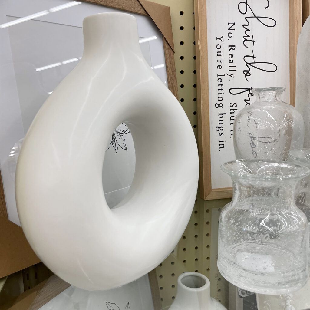 white, modern vase