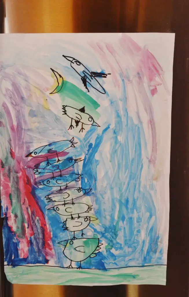 children's artwork picture of birds