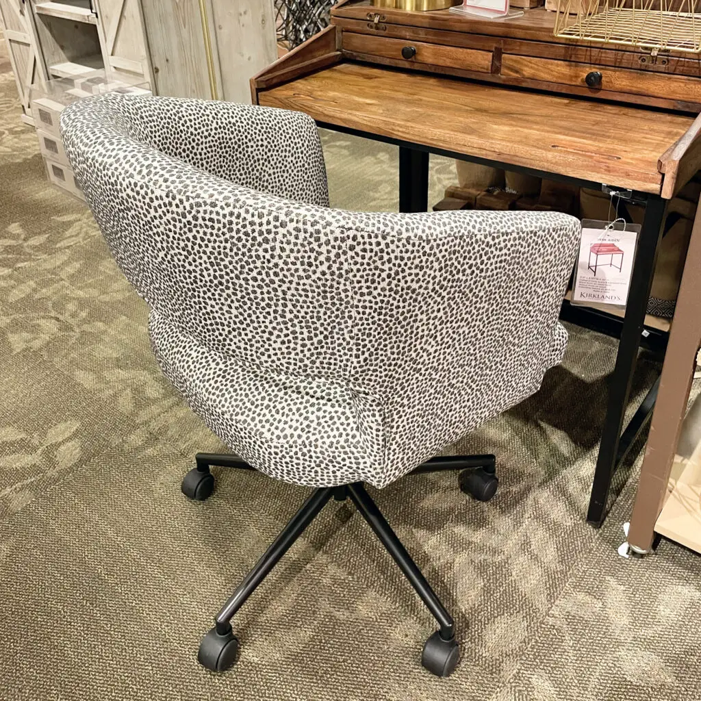 Spotted, modern grey and white office chair