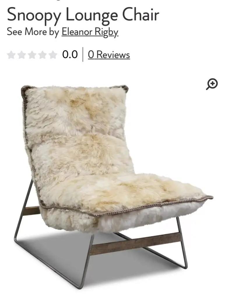 online advertisement for a sheepskin chair
