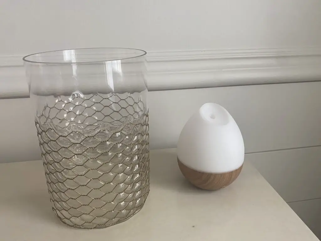 glass vase and air freshner