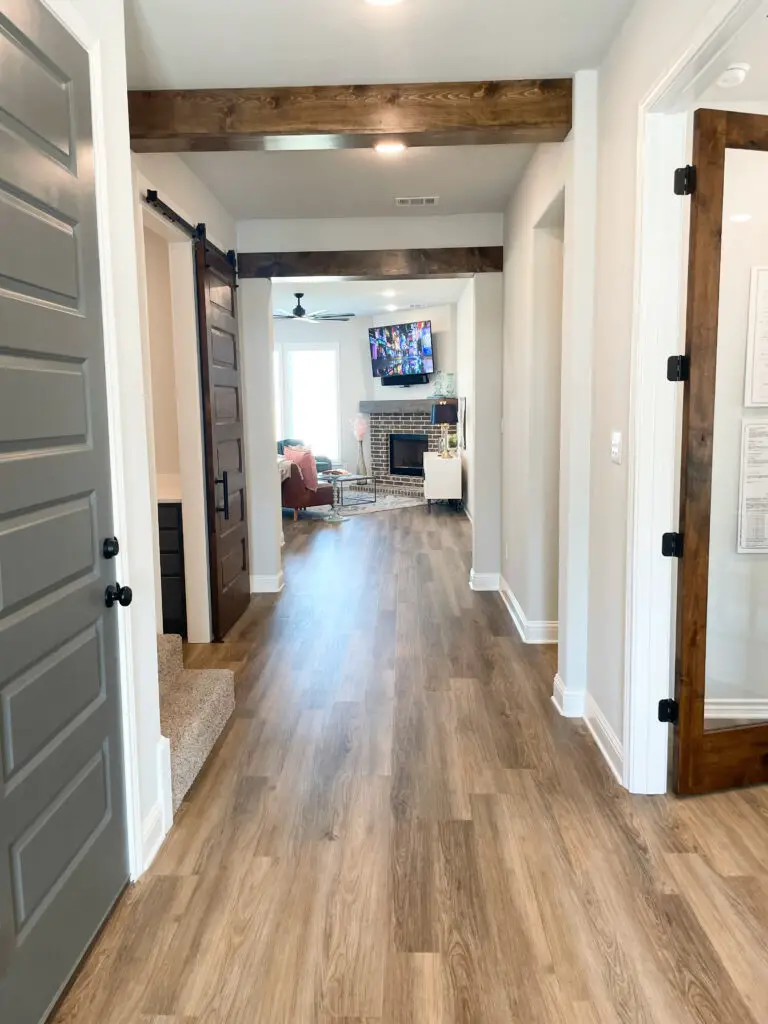 hardwood floor in entry hall to the house
